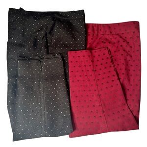 Talbots Plus Petite 18WP Dressy Ankle Pants Bundle Burgundy & Black